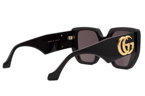 occhiale da sole gucci gg0956s 003|Gucci Geometric Sunglasses GG0956S 003 Black/Gold 54mm 956.